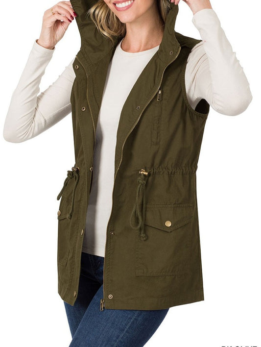 Military Vest with Hood