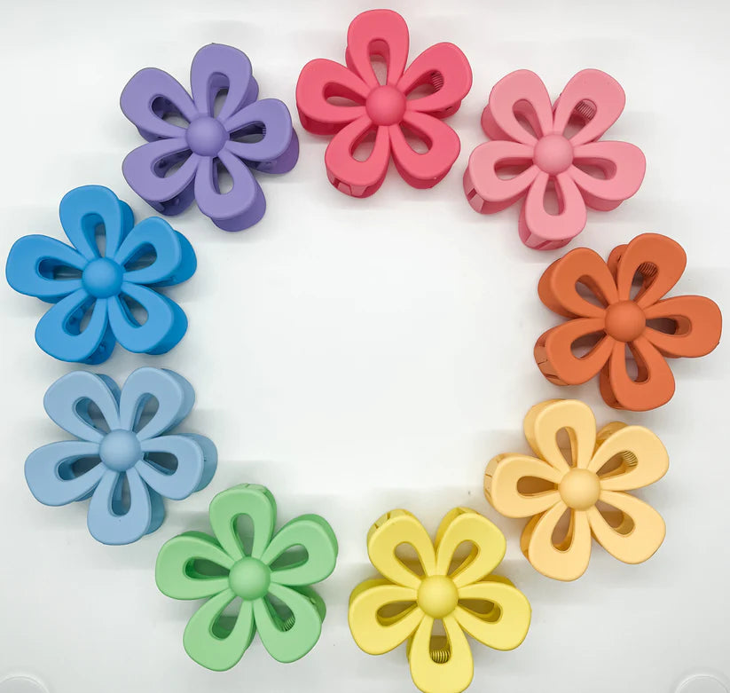 Flower Claw Clips - Matte Finish
