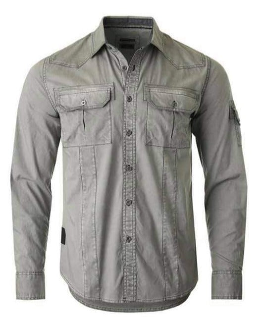 Stallion Grey Button Down