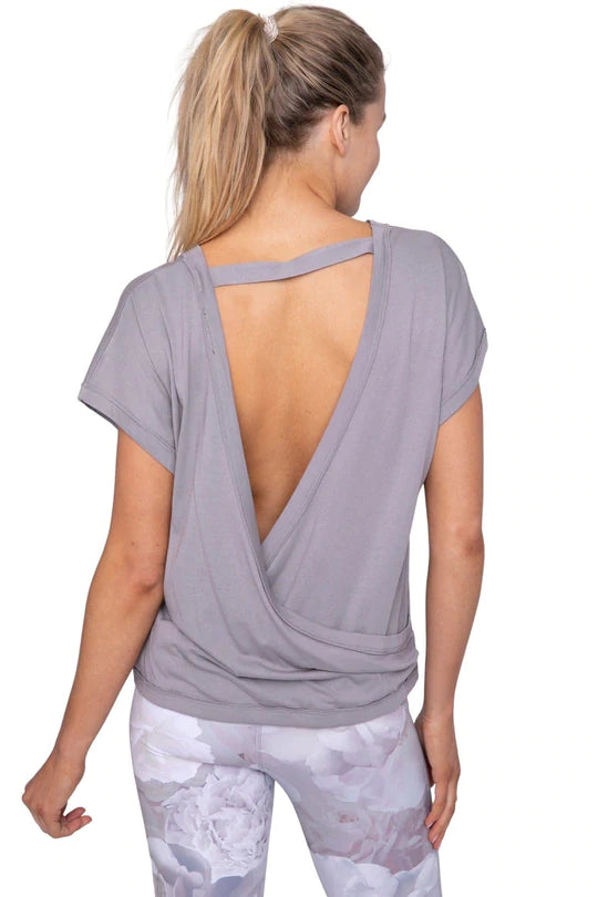 Fiona Open Back Short Sleeve Top