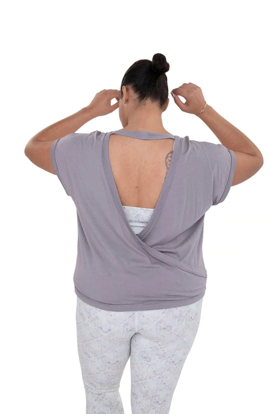 Fiona Open Back Short Sleeve Top