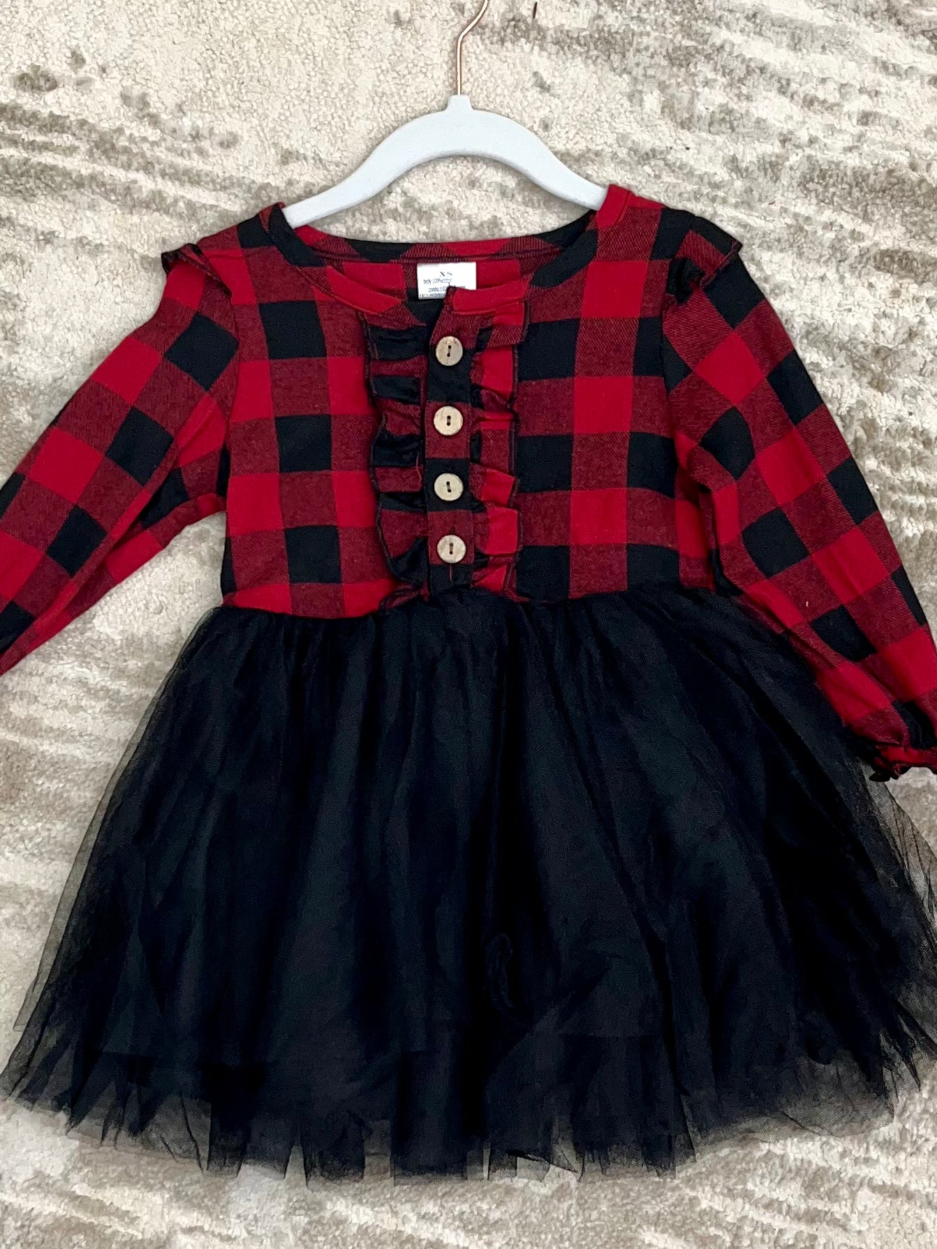 Buffalo Plaid Tulle Dress